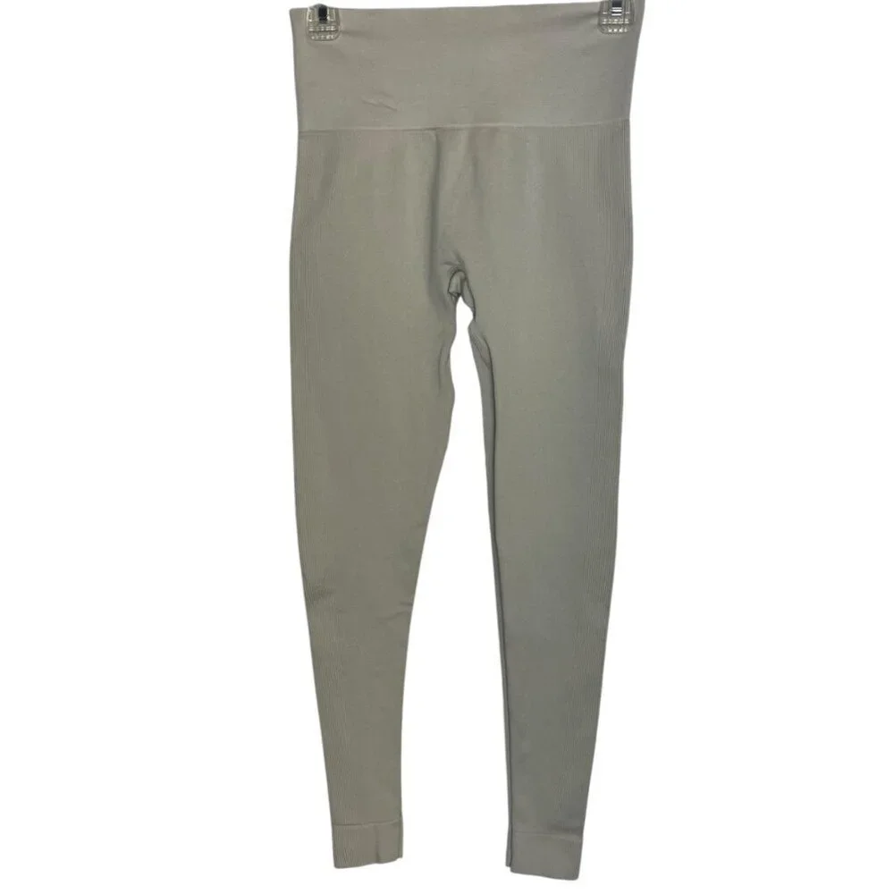 Set Active Women's M Sculptflex Leggings Beige Nylon Spandex Athletic Sporty